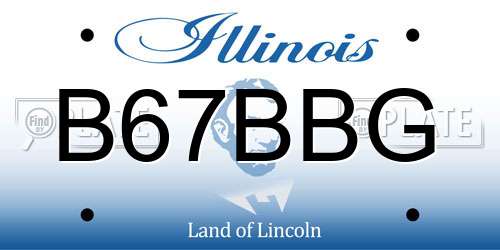 B67BBG Illinois License Plate