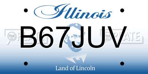B67JUV Illinois License Plate