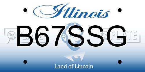 B67SSG Illinois License Plate