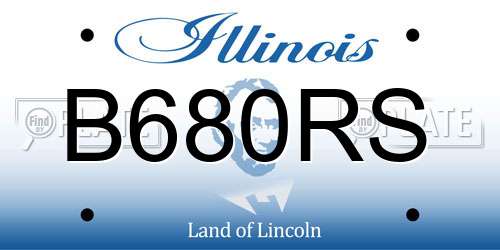 B680RS Illinois License Plate