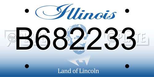 B682233 Illinois License Plate