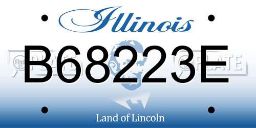 B68223E Illinois License Plate