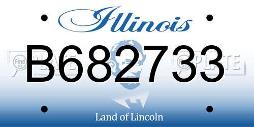 B682733 Illinois License Plate