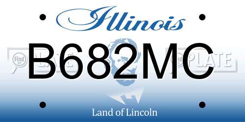 B682MC Illinois License Plate