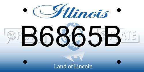 B6865B Illinois License Plate