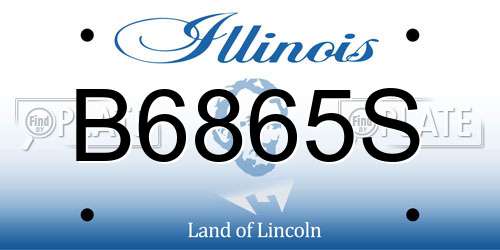 B6865S Illinois License Plate