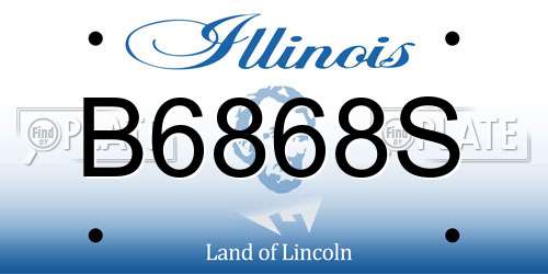B6868S Illinois License Plate