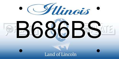 B686BS Illinois License Plate