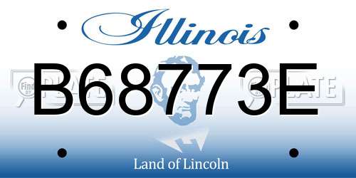 B68773E Illinois License Plate