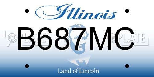B687MC Illinois License Plate
