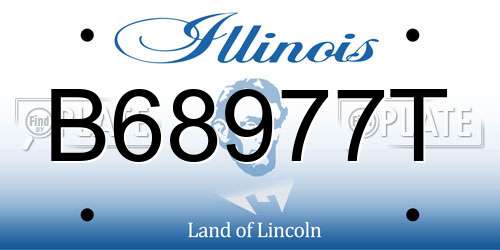B68977T Illinois License Plate