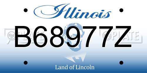 B68977Z Illinois License Plate