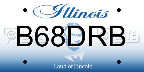 B68DRB Illinois License Plate