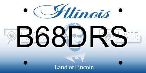 B68DRS Illinois License Plate