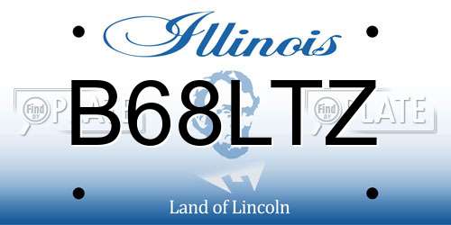 B68LTZ Illinois License Plate