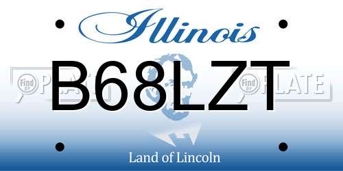 B68LZT Illinois License Plate