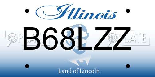 B68LZZ Illinois License Plate
