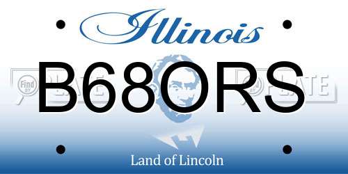 B68ORS Illinois License Plate