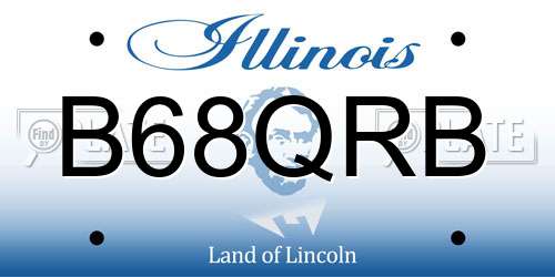 B68QRB Illinois License Plate