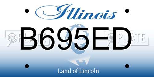B695ED Illinois License Plate