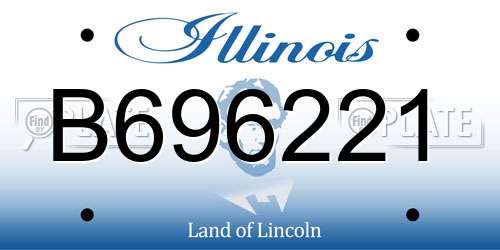 B696221 Illinois License Plate