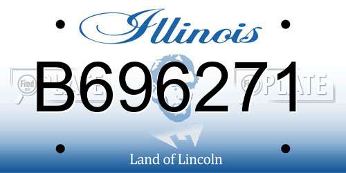 B696271 Illinois License Plate