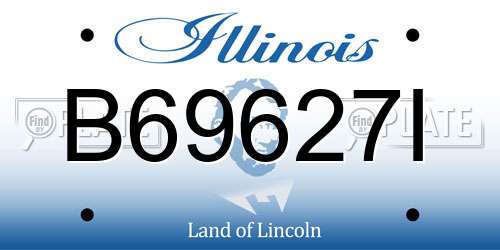 B69627I Illinois License Plate