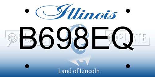 B698EQ Illinois License Plate