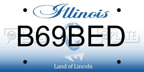 B69BED Illinois License Plate