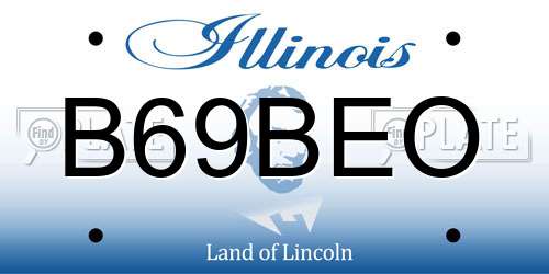 B69BEO Illinois License Plate