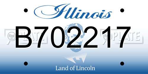 B702217 Illinois License Plate