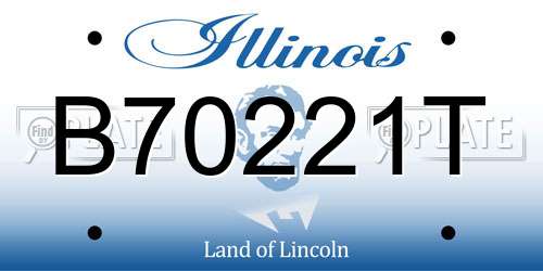 B70221T Illinois License Plate