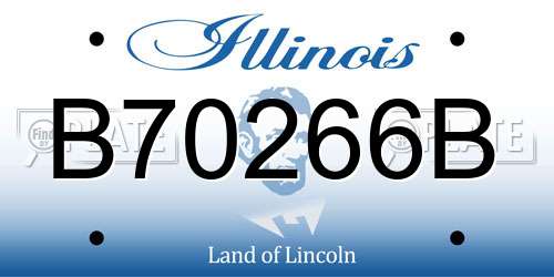B70266B Illinois License Plate