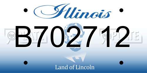 B702712 Illinois License Plate