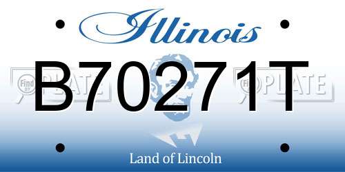 B70271T Illinois License Plate