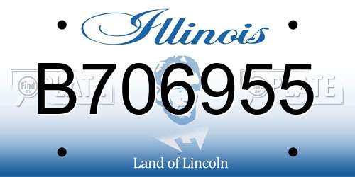 B706955 Illinois License Plate