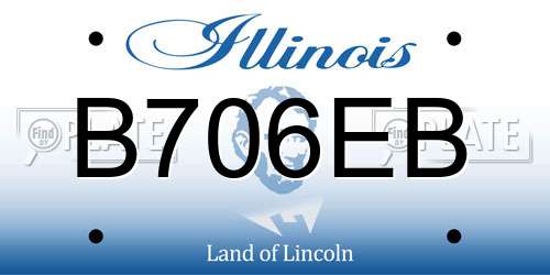 B706EB Illinois License Plate