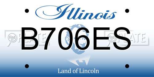 B706ES Illinois License Plate