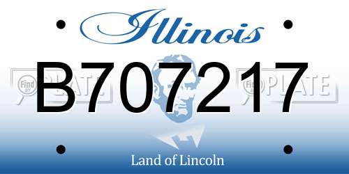 B707217 Illinois License Plate