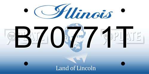 B70771T Illinois License Plate