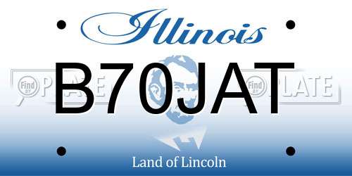 B70JAT Illinois License Plate