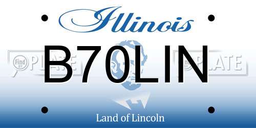 B70LIN Illinois License Plate