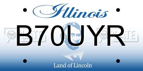 B70UYR Illinois License Plate