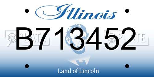 B713452 Illinois License Plate