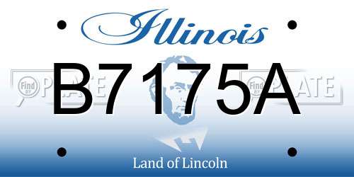 B7175A Illinois License Plate