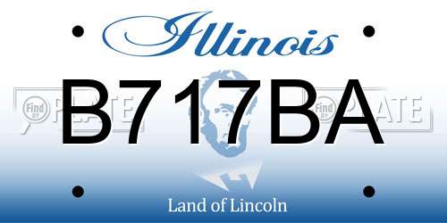 B717BA Illinois License Plate