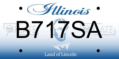 B717SA Illinois License Plate