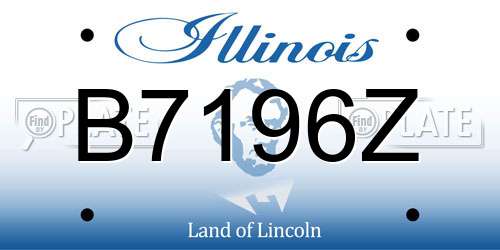 B7196Z Illinois License Plate