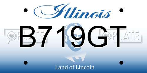 B719GT Illinois License Plate