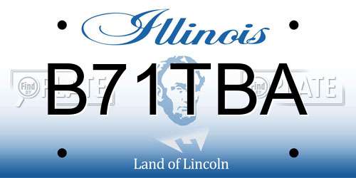 B71TBA Illinois License Plate
